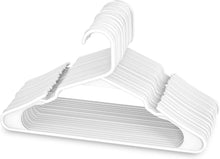 Load image into Gallery viewer, Plastic Clothing Notched Hangers Ideal for Everyday Standard Use, (White, 20 Pack)
